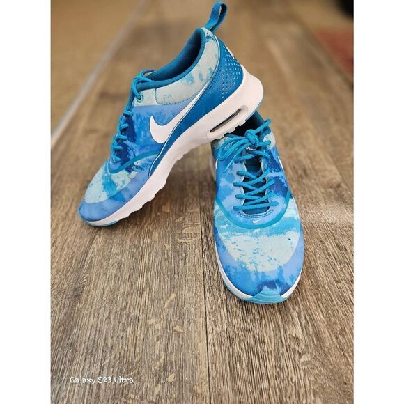 Nike Air Max Thea Print Blue Lacquer White EUC - Picture 2 of 13